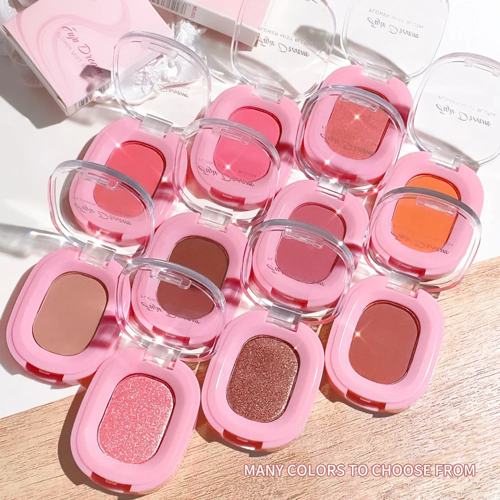 Blush em pó mate monocromático rubor natural nude longa duração_voghion.com