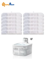 DownyPaws Activated Carbon Filters for Cat Water Fountain - Enhanced Purification for Pet Drinking Fountains (12 packs)