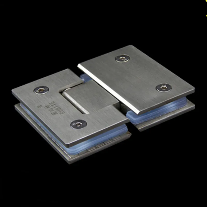 Glass door hinge bathroom clip shower room hinge frameless door glass clip stainless steel 180 degree glass hinge(XQZ-012)