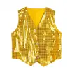 Children Shining Sequins Clothes Boys Students Christmas Stage Performance Costumes Kids Hip-hop Jazz Stage Dance Vest Waistcoat 4