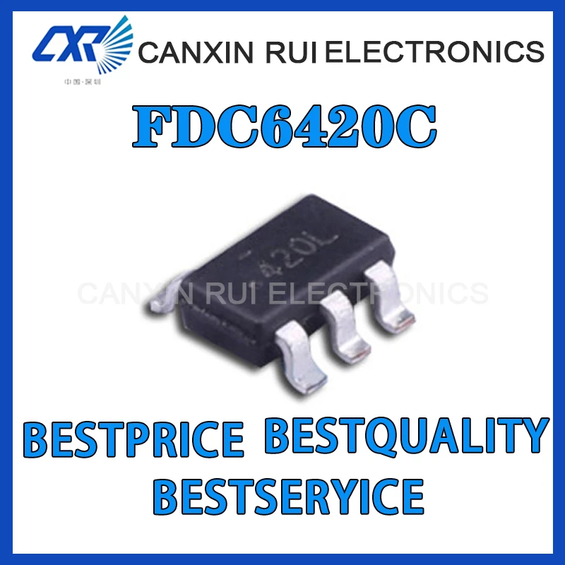 

100% new origina FDC6420C 20V 3A/2.2 a SSOT-6 SOT23-6 screen print 420