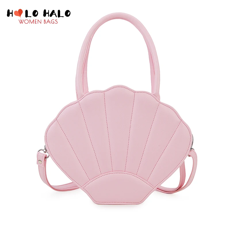 Lovely Lolita Shell Shaped Shoulder Bag for Women Cute Purses and Handbags Young Girls Cosplay Crossbody