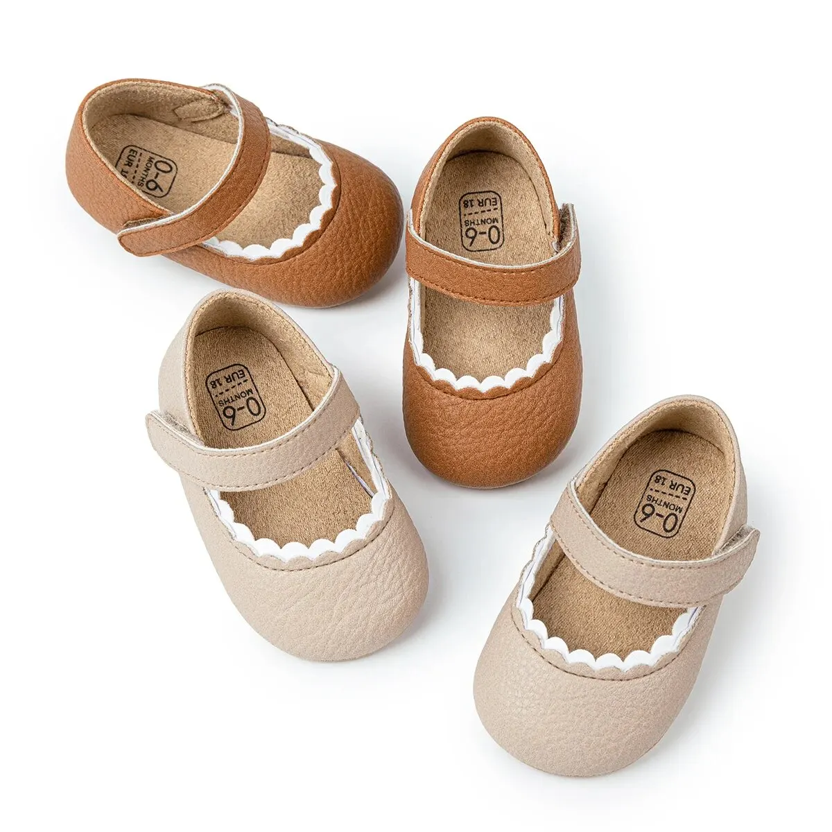 Spring Autumn Baby Shoes Non-slip Rubber Sole First Walkers Comfortable Toddler Ballet Slippers Crib Girl Shoes
