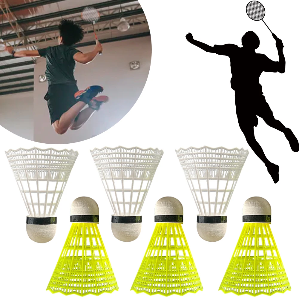 Badminton Shuttlecock Badminton Ball 3/6 Pcs High Speed Badminton Birdies for Outdoor & Indoor Sports