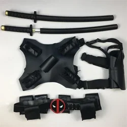 thumbnail image 1 of Cinturón de Deadpool para cosplay, soporte para espada y pistola, cinturones ajustables, disfraz, fiesta, Anime, accesorios para espectáculos en escena, 1 of 5