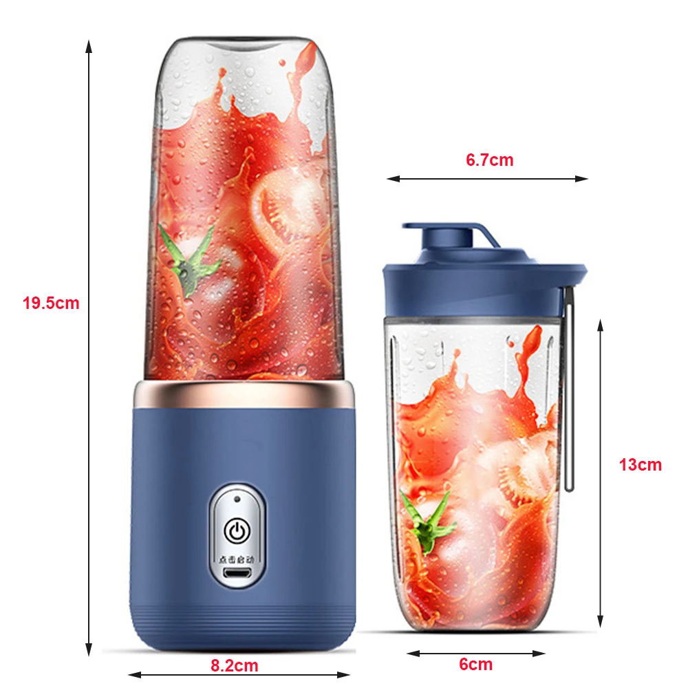 6 Blades Portable Juicer Cup Juicer Fruit Juice Cup Automatic Small