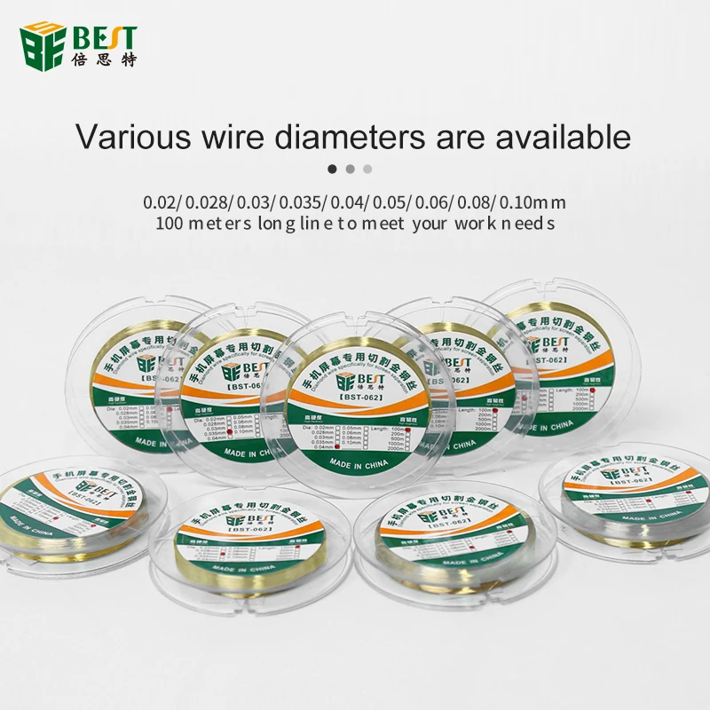 

BESTOOL BST-062 100m Length Hot Sale Mobile Repair LCD Screen Separation Cutting Line Superior Quality Soldering Wire Tin Wire