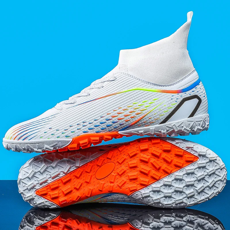 Professional Men's High Ankle Football Boots - Advanced Outdoor Soccer Cleats 2023 Edition