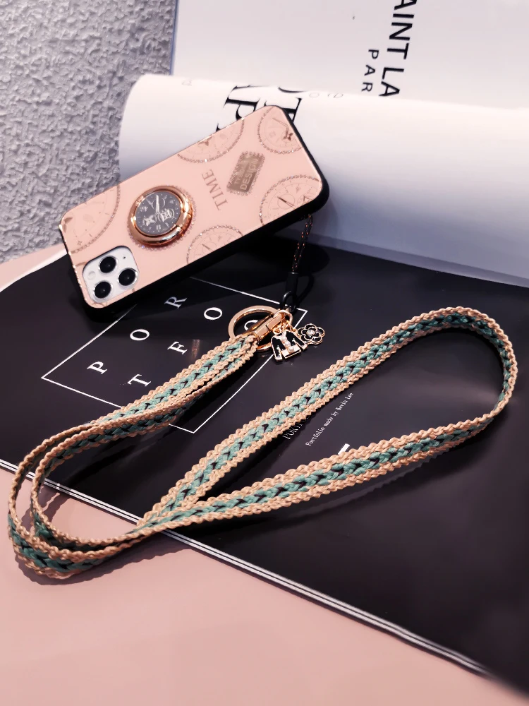 Versatile Detachable Phone Lanyard with Decorative Neck Strap and Keychain