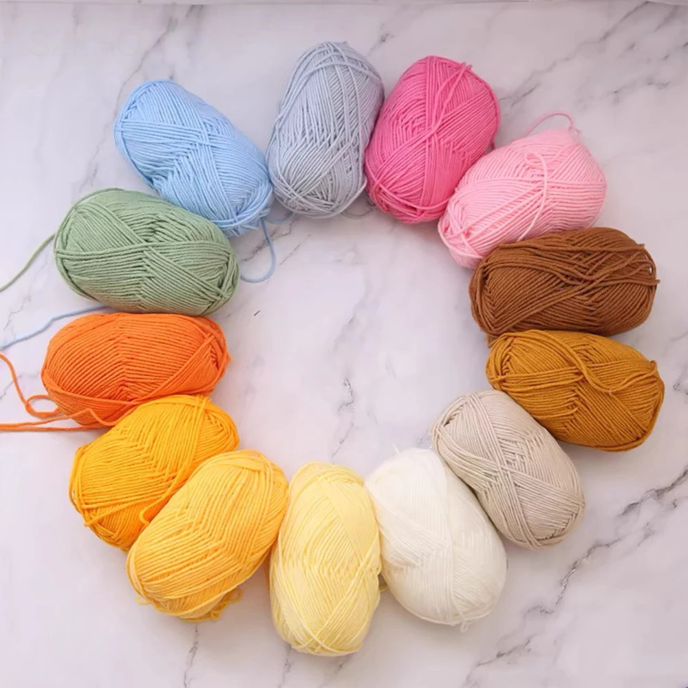 50g/set Soft Warm Milk Cotton Yarn for Crochet Threads Knitting Wool DIY for Craft Sweater Hat Baby Wool Hand Knitting wholesale 6