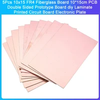 5Pcs 10x15 FR4 Fiberglass Copper Clad Laminate 10*15cm PCB Double-Sided Prototype Board DIY Laminated Printed Circuit Board