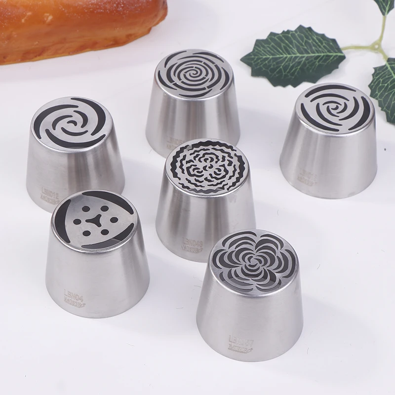 SL4/SL12/SL13/SL43/SL51/SL57 Stainless Steel Russian Icing Piping Nozzles 1Pc DIY Pastry Cake Icing Frosting Nozzles Baking Tool cake icing nozzles baking nozzle set cake decorating nozzle set