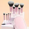 10pcs Mini Makeup Brushes Set for Foundation Eyeshadow Blush Powder Concealer and Blending Tools Professional Makeup Application 1