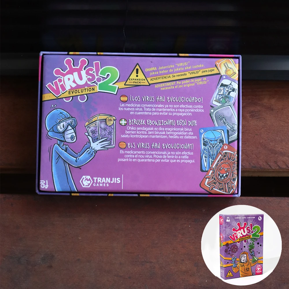 Virus Playing Cards Spanish Version Game Party Family Games