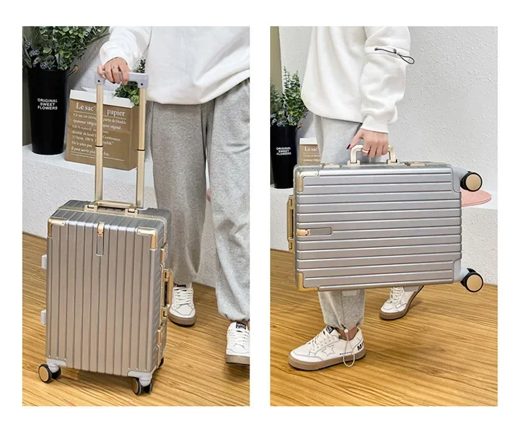 High Quality Luxury Luggage 20/22/24 Inch Large Capacity Suitcase Women's Carry-on Password Suitcase