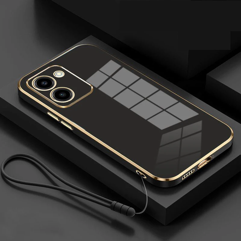 Luxury Square Plating ShockProof Silicone Phone Case - Elegant Back Cover s