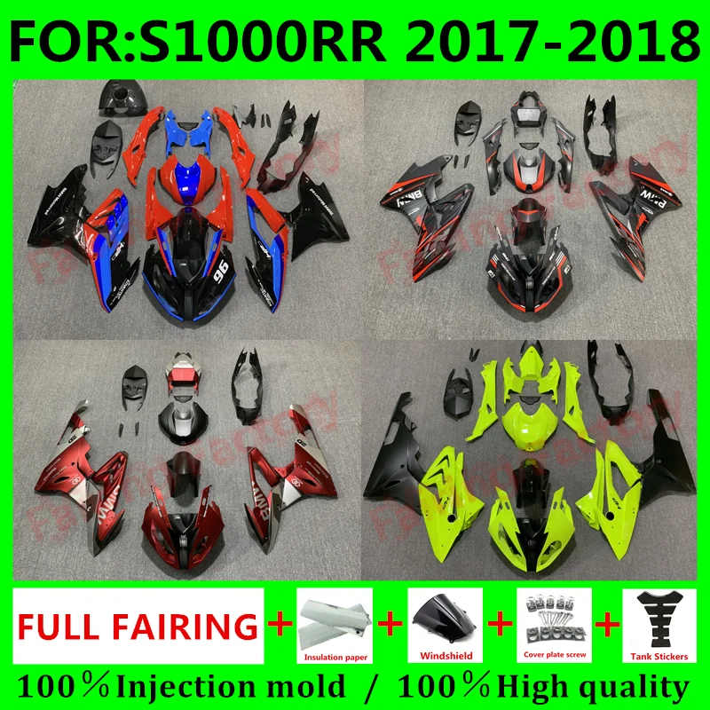 

NEW ABS Motorcycle full Injection mold fairings kit fit For S1000RR S 1000 RR 17 18 S1000 RR 2017 2018 bodywork abs Fairing kits