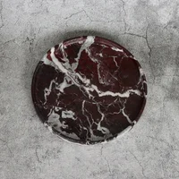 D20x2cm Design Luxury Red Round Rosa Levanto Marble Tray Holder Collection Jewellery Display Serving Tray Jewelry Storage 1