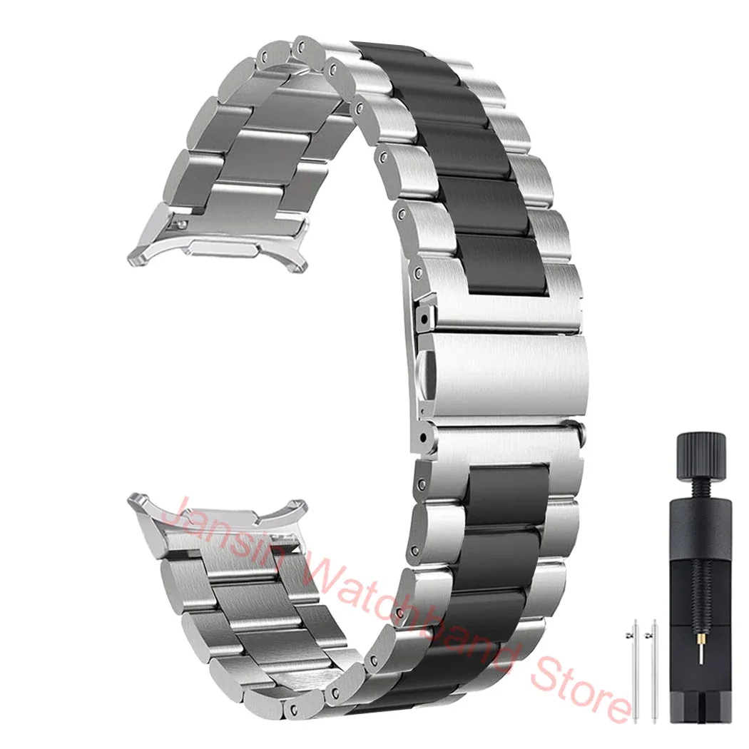 Premium Stainless Steel Watch Strap - Elegant No Gap Metal Band Bracelet