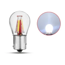 

4 LED Filament COB Bulb 1156 BAU15S 581 PY21W LED Turn Signal Light Reverse Brake Lamp Bulb White Car Accessories Interior Parts