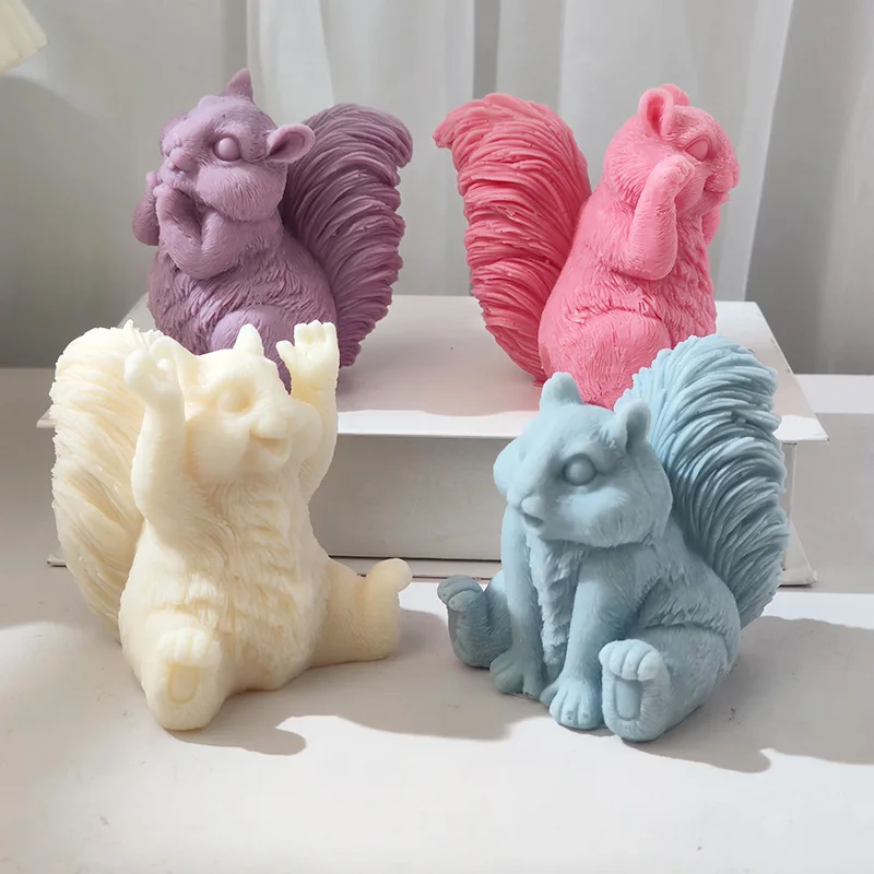 Four Squirrel Silicone Molds 2