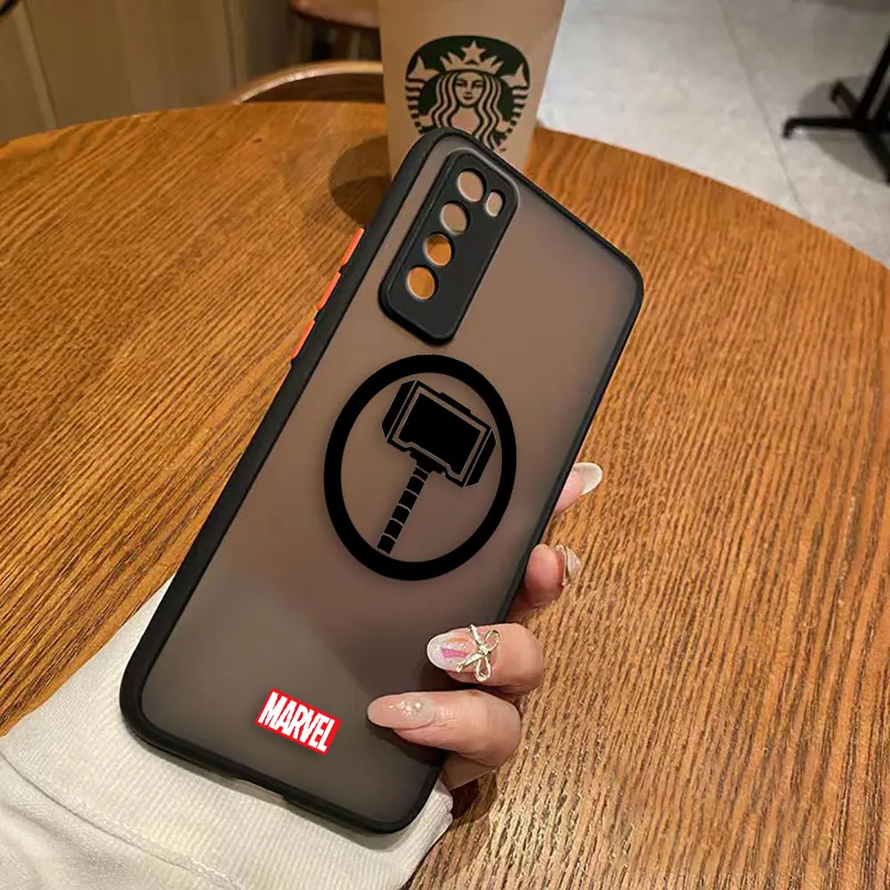 thumbnail image 1 of Matte Case for Huawei NOVA Y70 10 9 8SE 8 7SE 7I 7 5I 5 4 3I 4G 5G Case Funda Coque Capa Shell Cover Marvel Logo Lron Spider-Aan, 1 of 5