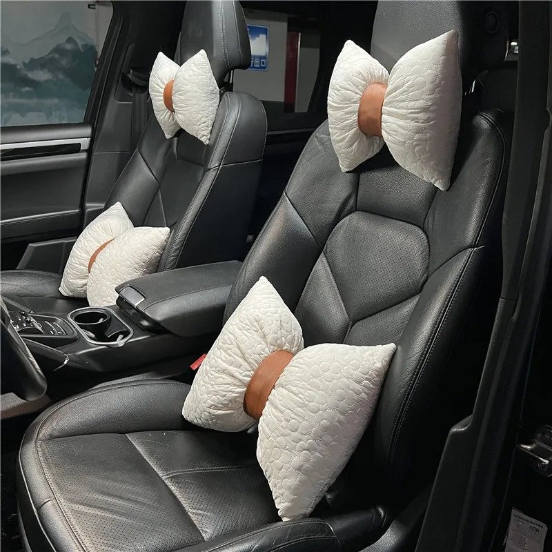 

Four Seasons General Motors Headrest Quilted Embroidered Flower Breathable Car Neck Protector Pillow Fashion Automotive Interior