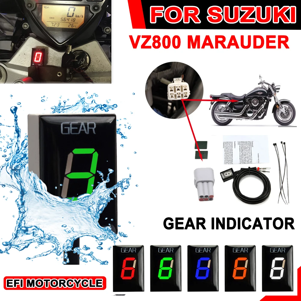 

1-6 Gear Display Indicator for Suzuki VZ800 VZ 800 Marauder 2005 2006 2007 2008 2009 2010 2012 - 2015 EFI Motorcycle Accessories