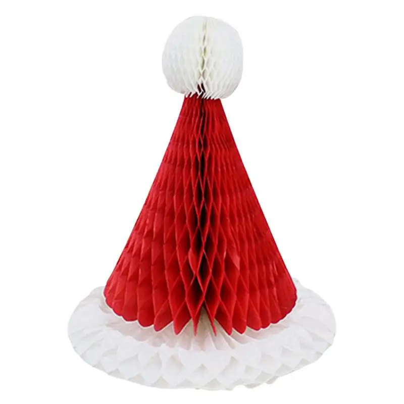 

Сотовые рождественские украшения, центральные части стола в виде Санты, бумажные тонкие складные Классические рождественские украшения