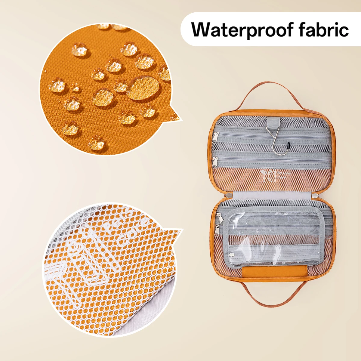 Cosmetic Bag for Women, High-End Portable Large-Capacity Hand-Held Cosmetic Storage Bag, Partitioned Toiletry Bag, Travel Bag for Men