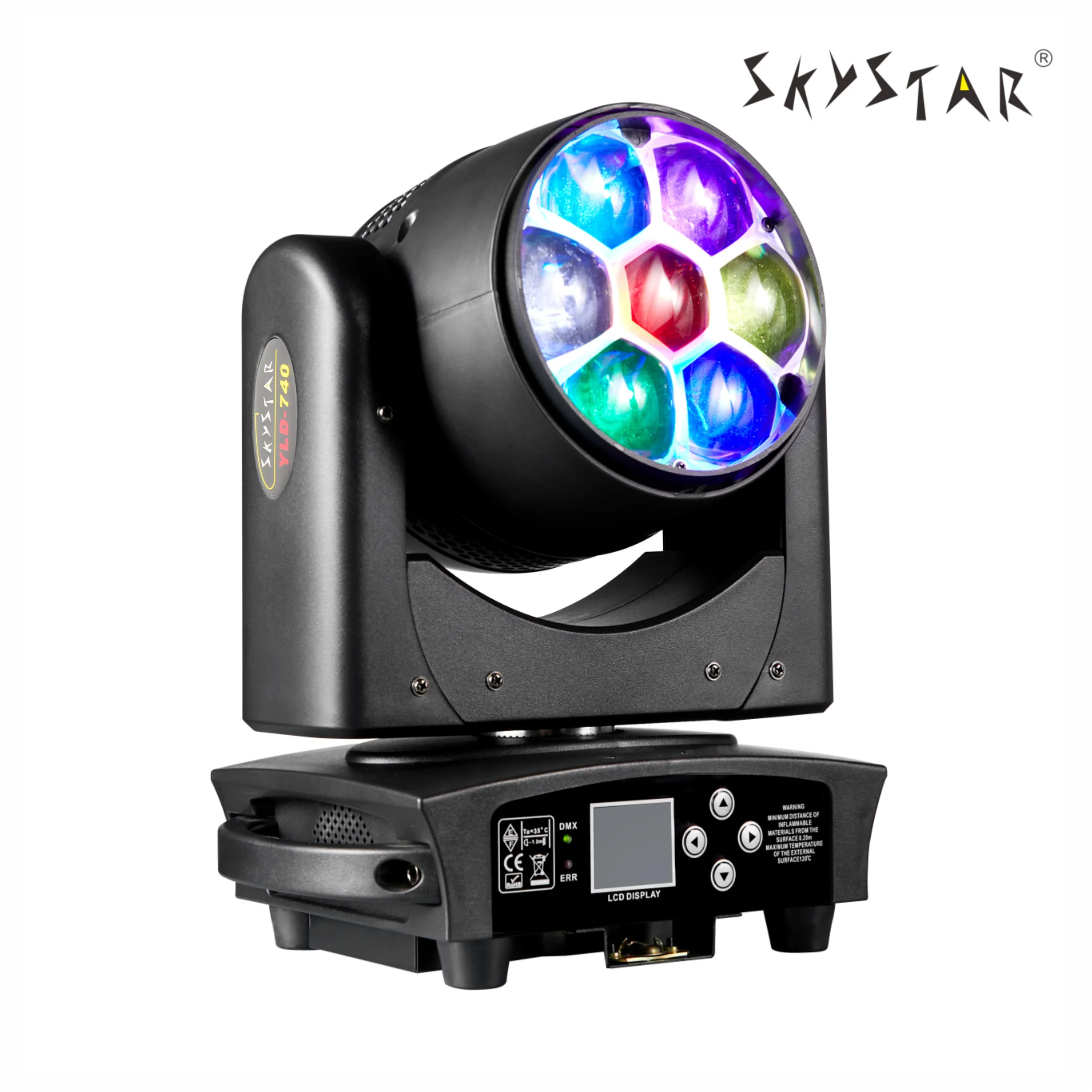 

7 Pcs 40W 19x15w RGBW 4 in 1 LED Lamp Beads Bee Eyes Zoom Moving Head Light with CTO Dmx Beam Wash Stage Dj Disco Party Light