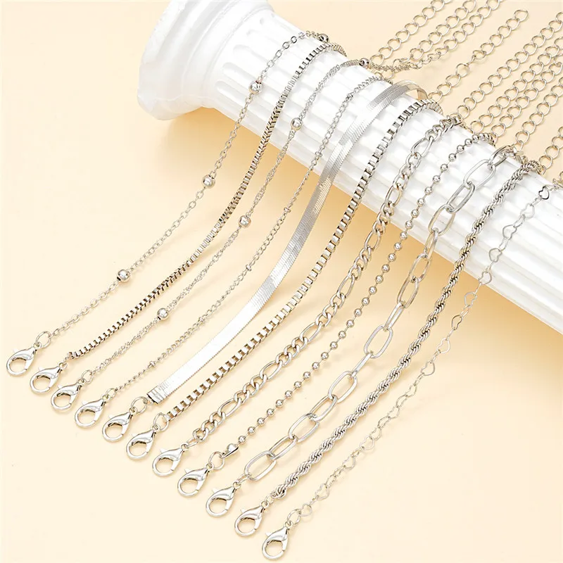 Chain Bead Bracelets for Women 11pcs/set