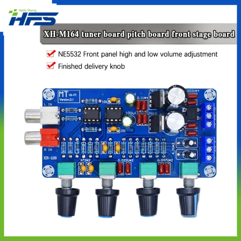 

XH-M164 NE5532 Stereo Preamplifier, Tone Board Audio, 4 Channels, Amplifier Module, 4CH, CH Control Circuit, Telephone Preamp