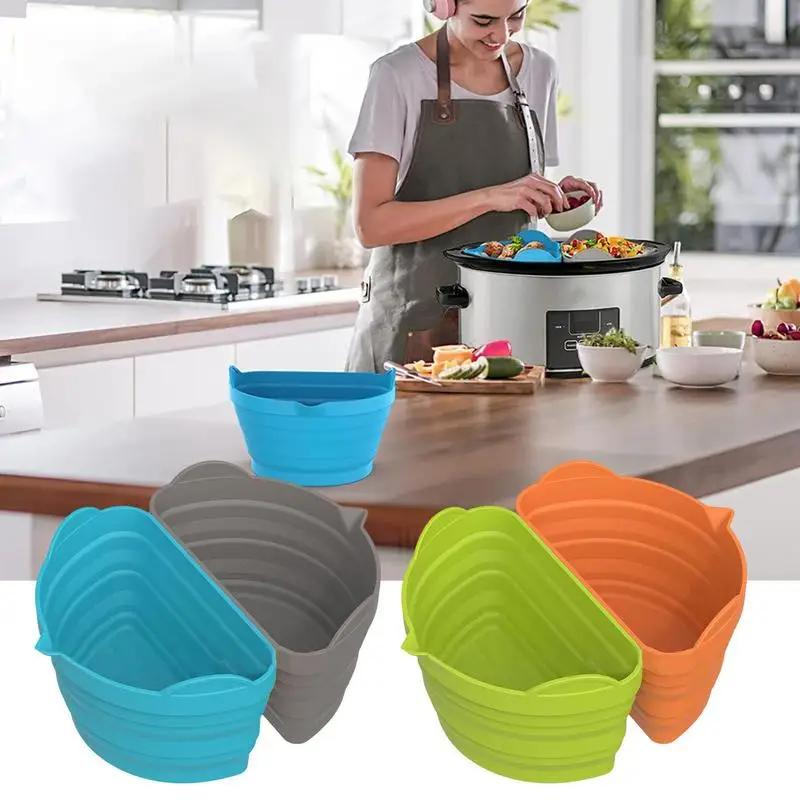 Slow Cooker Divider Liner Stew Pot Leak Proof Reusable Silicone Stew