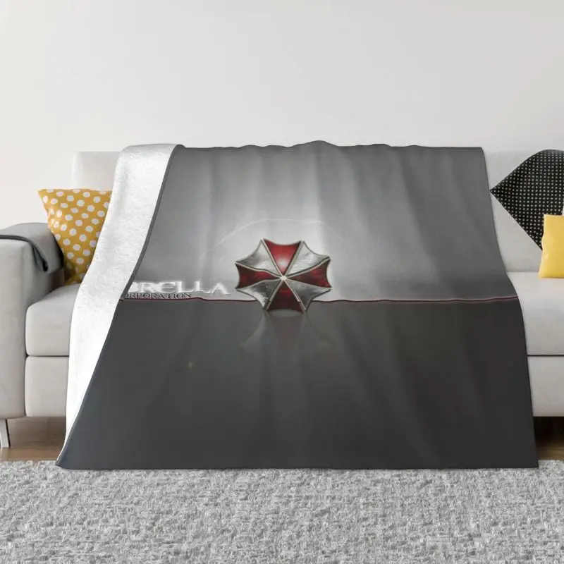

Umbrella Corporation Logo 3D Print Blankets Breathable Soft Flannel Summer Play Gamer Throw Blanket for Sofa Outdoor Bed 1
