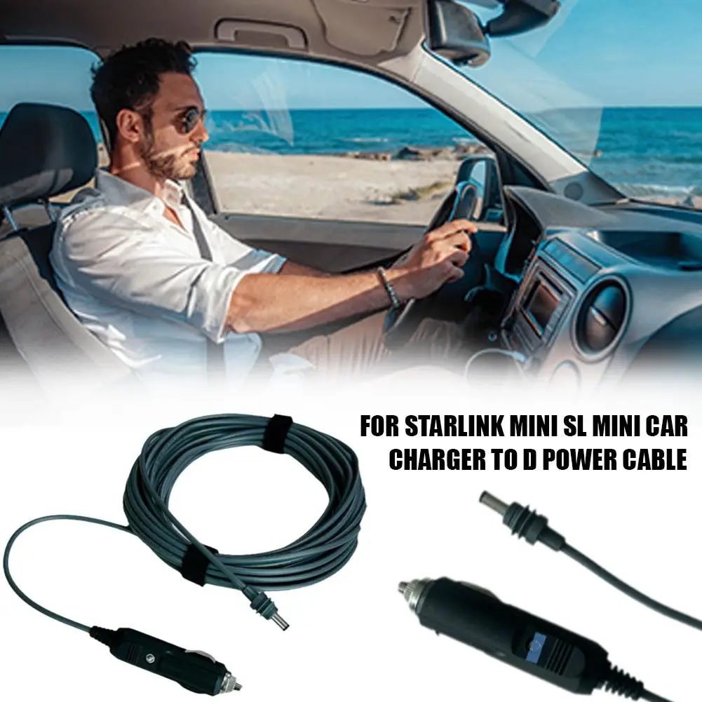 For Starlink Mini To DC Cable Car Charger Output 60W MINI Car Interface Adapter Cable Cigarette Lighter To DC 2/3/5m power adapter power cable