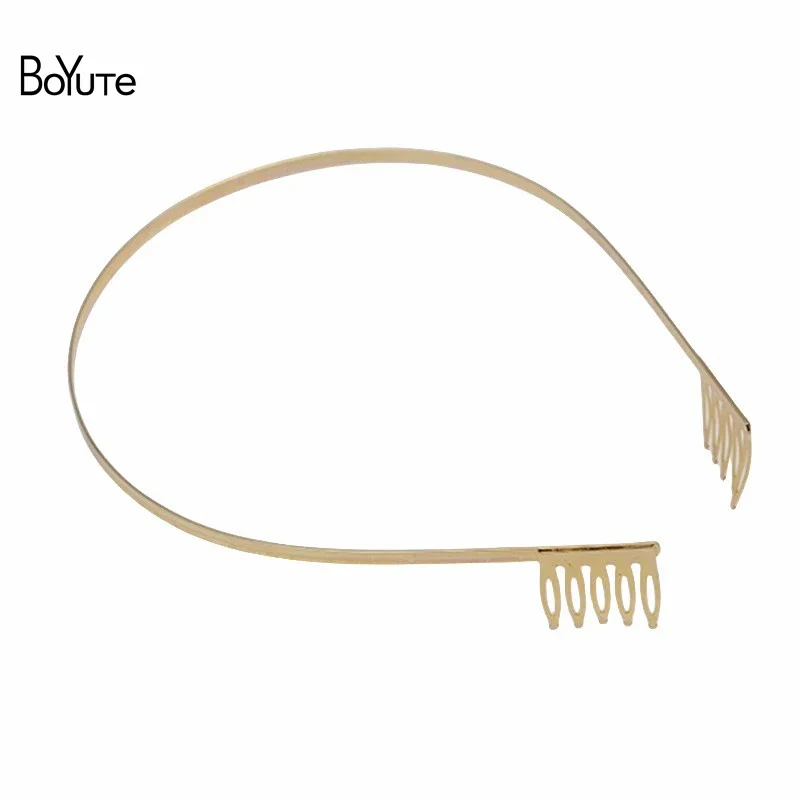 

BoYuTe (10 Pieces/Lot) 120*4MM Metal Iron Headband Hair Band with 23*25MM Comb Handmade Diy Jewelry Making Materials