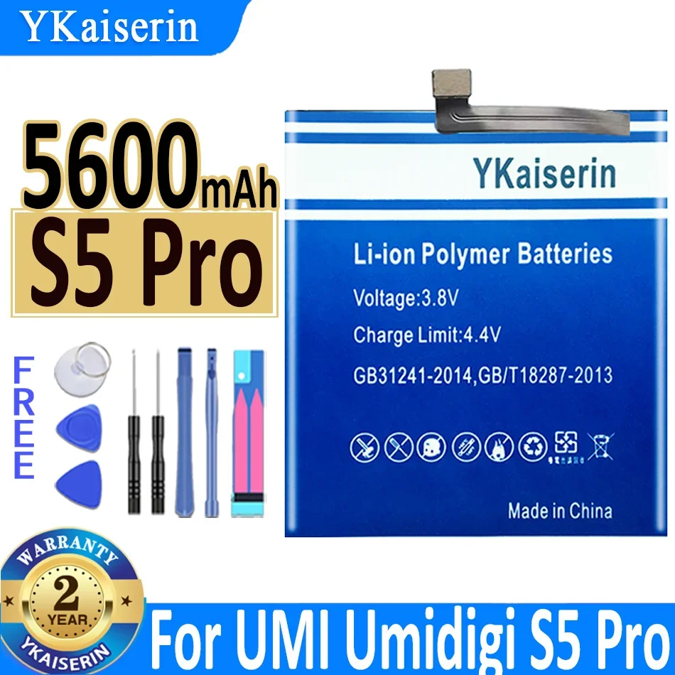 

5600mAh YKaiseri Battery For UMI Umidigi S5 Pro Bateria
