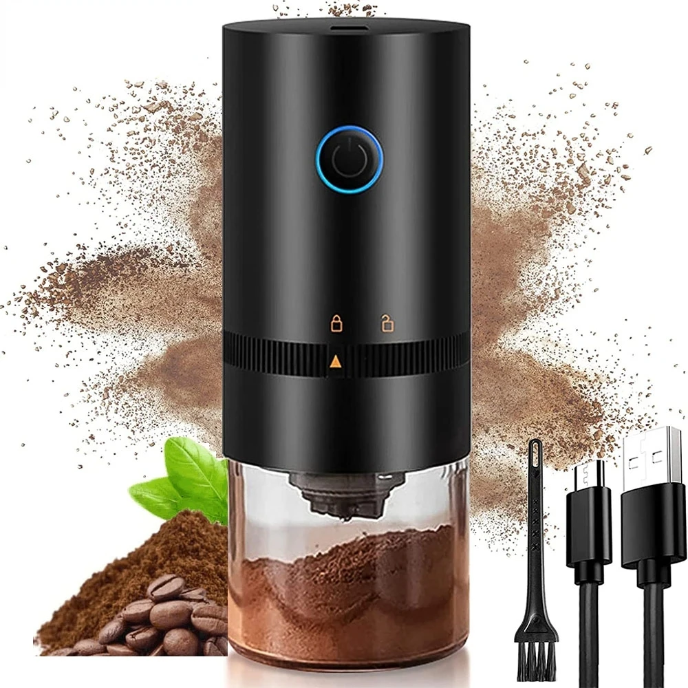 

New Electric Coffee Grinder Automatic Beans Mill Portable Espresso Machine Maker For Cafe Home Travel USB Rechargeable