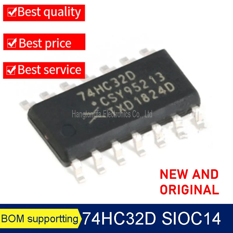 

100PCS/LOT New Original 74HC32D SN74HC32DR 74HC32 SIOC14 SMD Logic Gate IC Chip Integrated Circuit Semiconductor