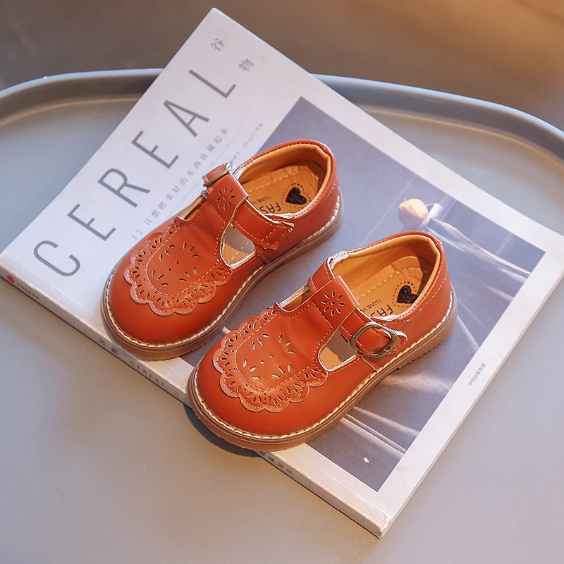 Baby Children's Leather Shoes Four Seasons Models Brown Soft Boys Girls Baby Casual Shoes Beige Fashion Kid Walking leather shoes kids shoes