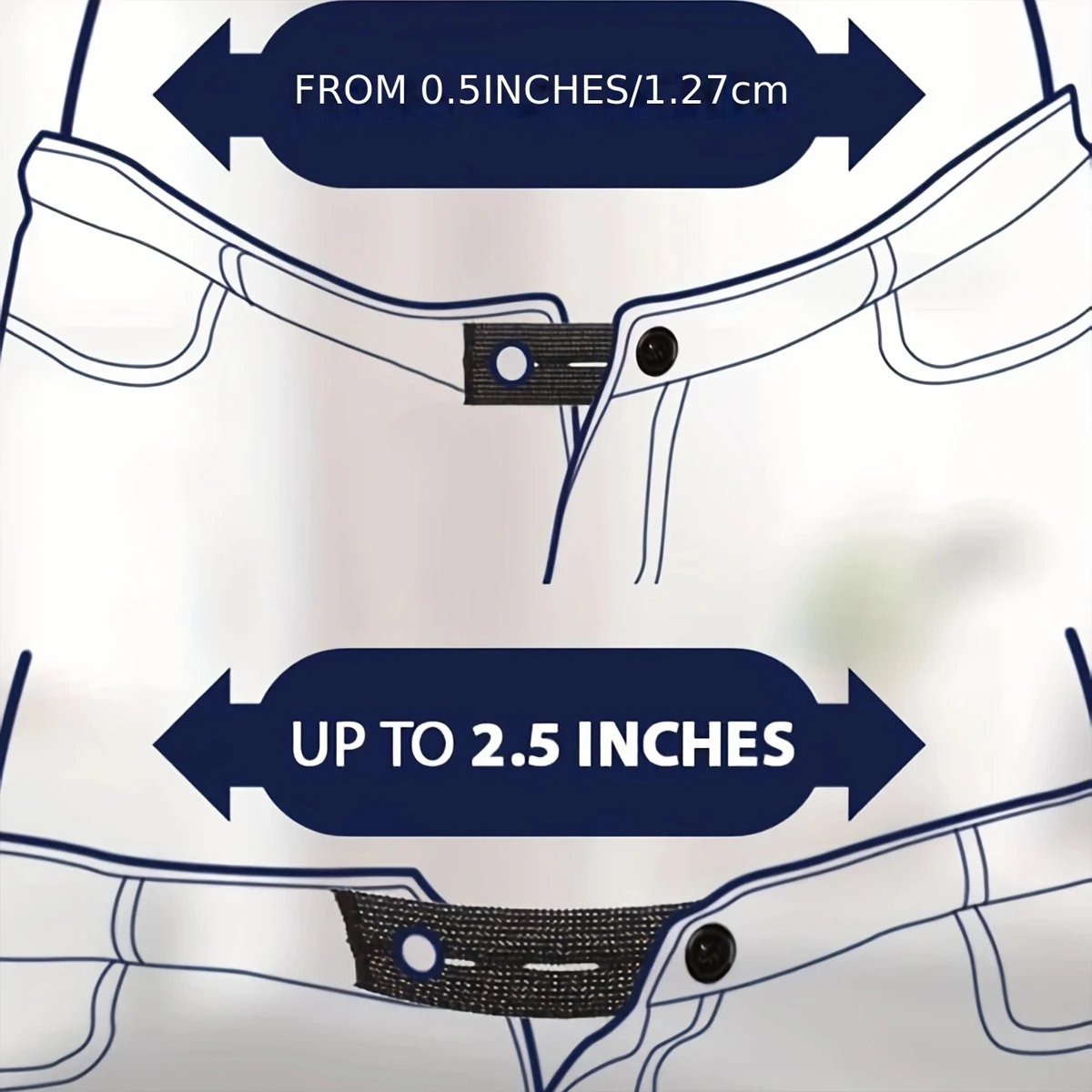 Waist Extender Button Elastic Waist Extenders Adjustable Waistband Expanders for Men and Women Jeans Pants Button Extenders