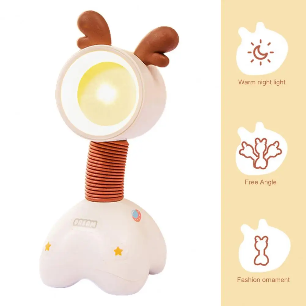 

Night Light Adorable Cartoon Bedside Night Light Flicker Free Mini Decorative Lamp for Bedroom Battery-powered Cute Design Led