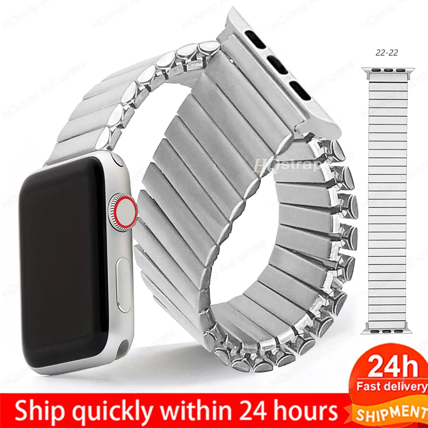 ตัวเลือกสินค้า สายรัดข้อมือสแตนเลสสตีลสำหรับ Apple Watch ทุกรุ่น