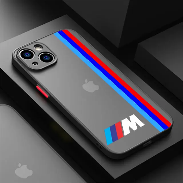 thumbnail image 1 of Funda para Apple iPhone XS Max 13 Mini 11 Pro XR SE 15ProMax 14 Pro 12 7 8 Plus, carcasa suave de lujo M Power B-M-W, carcasa mate para coche, 1 of 5