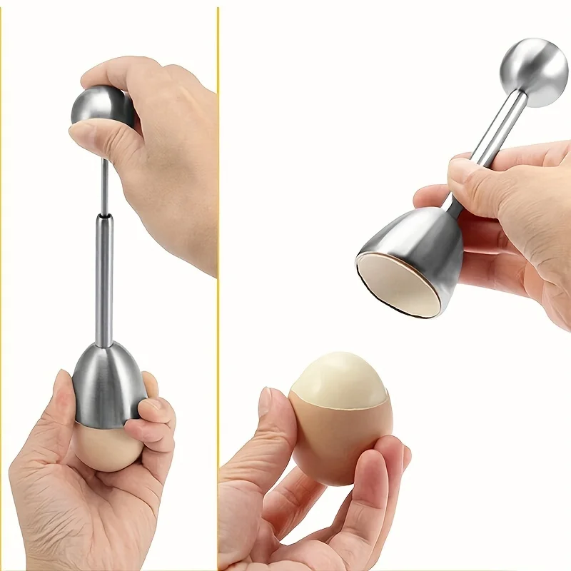 Stainless Steel Boiled Egg Topper Shell Top Kitchen Tool Cutter Knocker Opener Egg Accessories Scissors Kitchen Gadget Stain egg shell opener egg opener