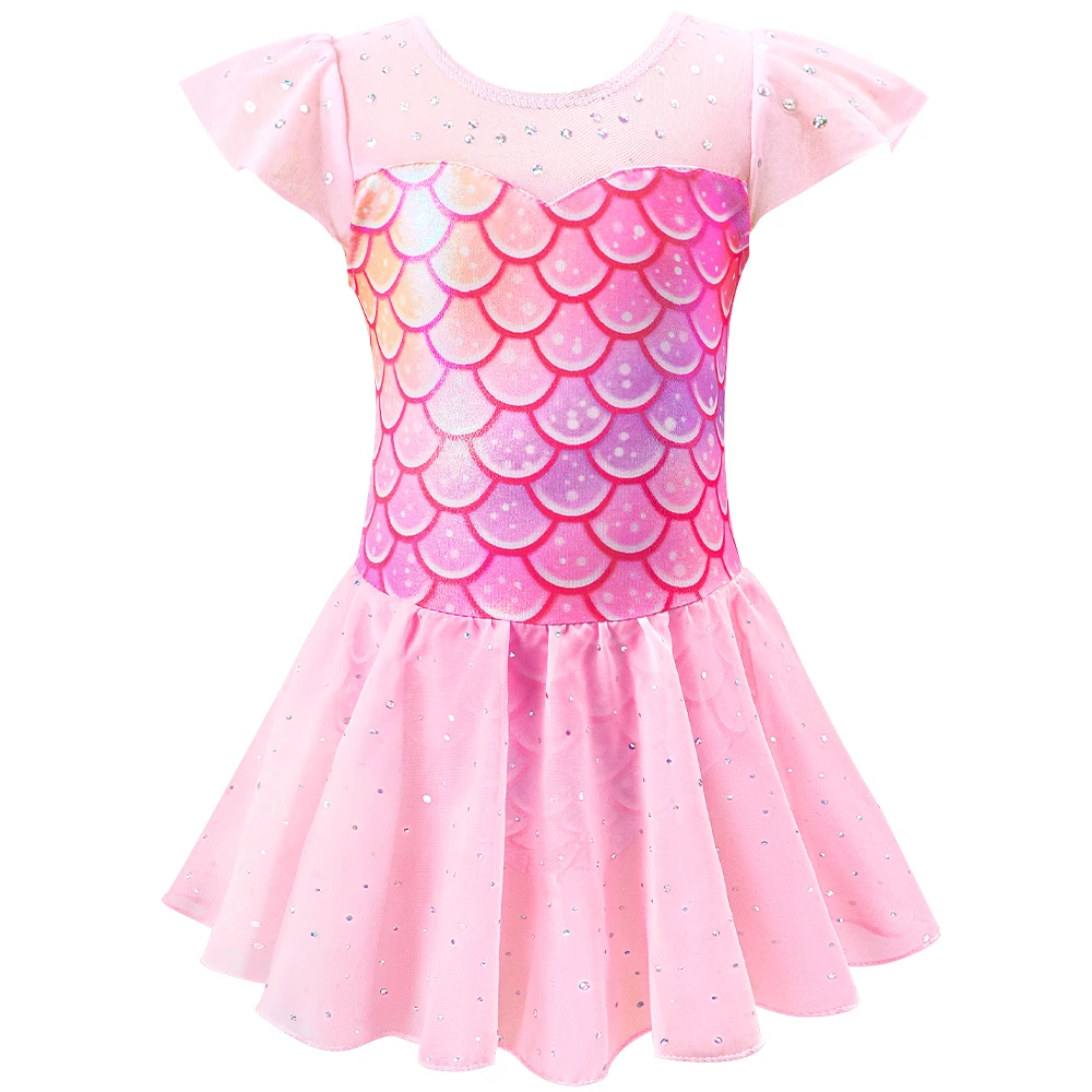 Short-sleeved Ballet Tutu "Nele" With Rhinestone Appliqué, Pink - Foto 9