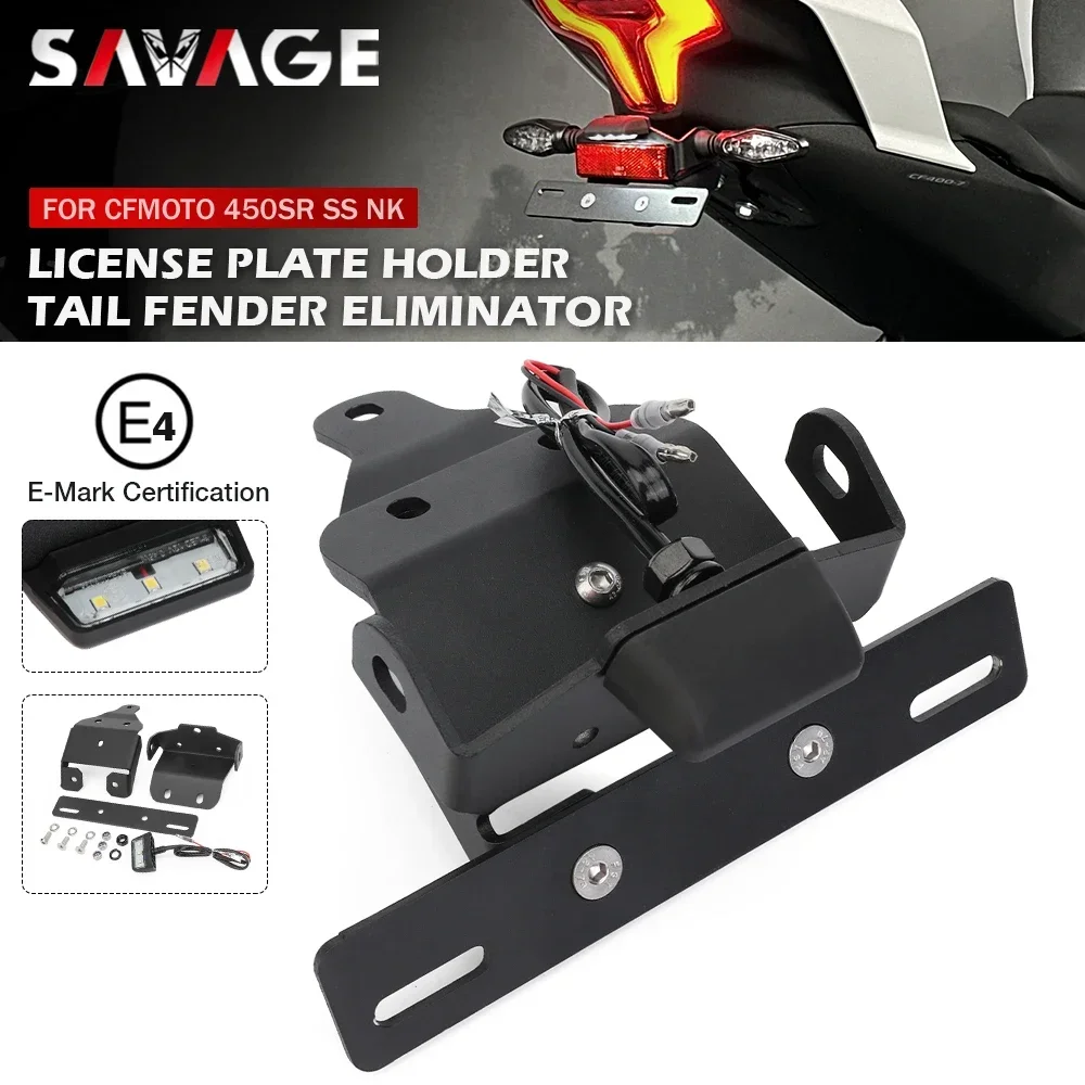 License Plate Holder LED Light For CFMOTO 450SRS 450SR 300SR 450NK 450 SS 300 SR 250 SRS Motorcycle motorcycle license plate holder license plate holder