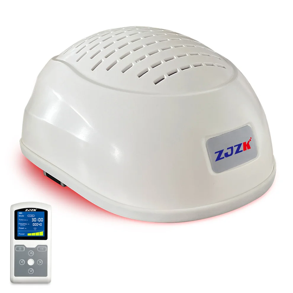 ZJZK professional photobiological helmet 280 diodes safe and effective brain neuron recovery Parkinson  Alzheimer's treatment zjzk 450 led lights 640nm 850nm 940nm promote blood flow red light infrared professional pain relief and rehabilitation