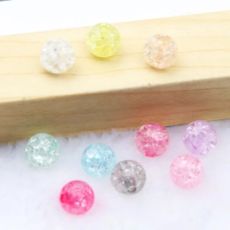 300 Cuentas Acrílicas Facetadas De 8 Mm Para Manualidades - Ideales Para Hacer Pulseras, Collares Y Más (Negro)